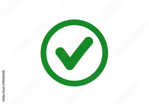 Free Download Green check mark icon inside a circle for correct choice symbol - GFXLoad
