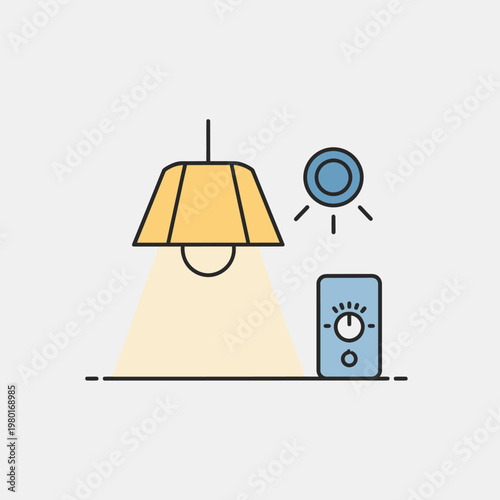 Smart Home Lighting Control System with Remote and Dimmer.