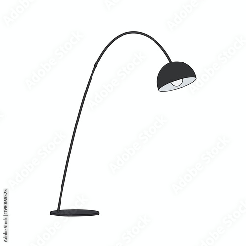 Modern Adjustable Floor Lamp with Curved Design for Home and Office Decor
