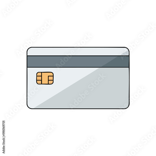 Close up of a Credit Card on a White Background for Banking and Financial Concepts