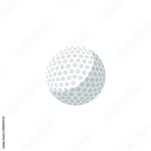 Close Up of a Modern Golf Ball with Dimples for Sports and Recreation