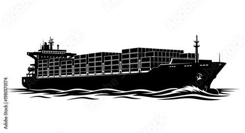 silhouette of a ship