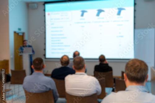 Wallpaper Mural Blurred audience in conference room watching presentation Torontodigital.ca