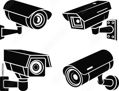 Set of security surveillance cameras