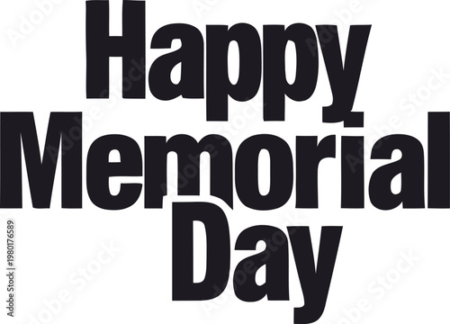 Happy memorial day text