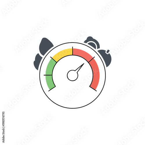 Stylish Modern Stopwatch with Colorful Boost in a Minimalist Design