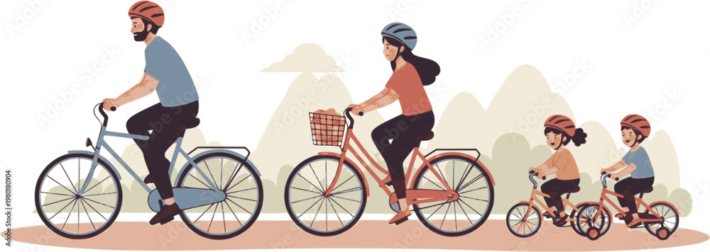 Naklejka premium Doodle illustrations of family activities with children in everyday life 