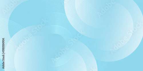 Abstract white wavy glowing lines cicle on a blue background. Futuristic digital high-technology pattern.