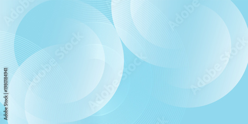 Abstract white wavy glowing lines cicle on a blue background. Futuristic digital high-technology pattern.