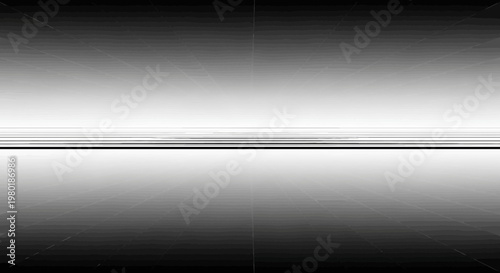 Abstract geometric monochrome design with linear elements and reflections