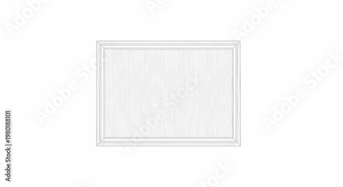 Elegant White Decorative Wall Panel with Classic Molding and Trim. Architectural Wainscoting Element Isolated on White Background.