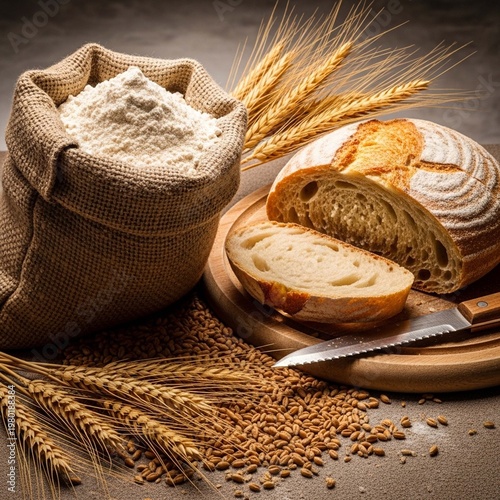 Bread and wheat photo