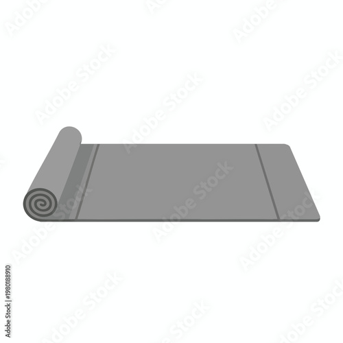 Rolled Yoga Mat for Fitness and Exercise Activities