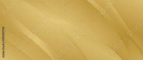Premium background design with diagonal line pattern in gold colour. Vector horizontal gold template for business banner, formal invitation, luxury voucher, prestigious gift certificate