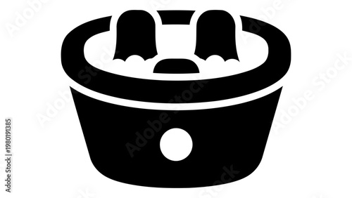 Foot spa massager tub icon
