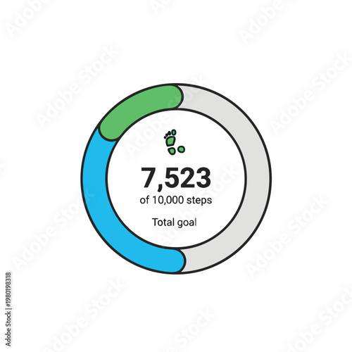Progress Tracker and Goal Achievement Illustration for Personal Development