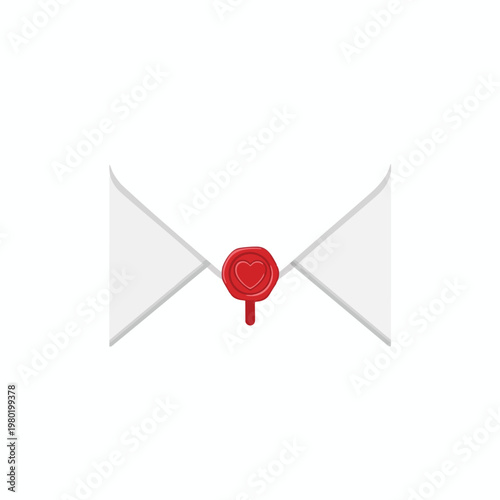 Elegant Envelope Sealed with a Red Wax Seal for Special Occasions