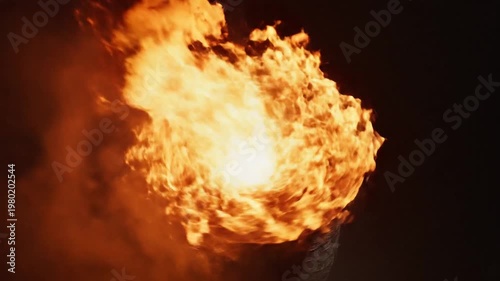Dynamic Burst of Fiery Blaze
