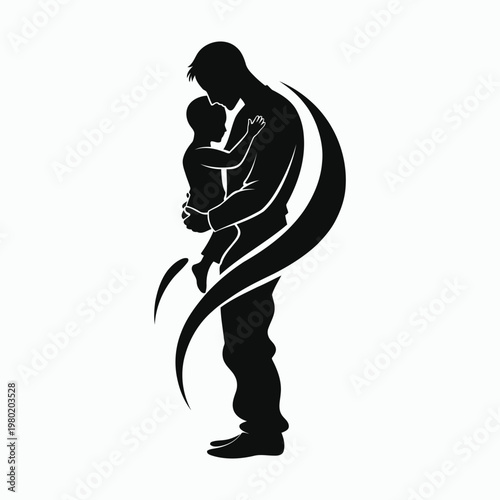 A man holding a child in his arms