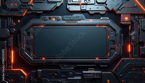 Clean And Modern Abstract Tech Surface With Glowing Accents