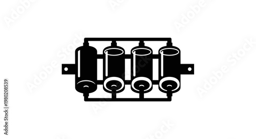 Industrial Machine Part Closeup.