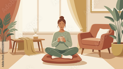 Minimal Flat Vector of Mindfulness and Relaxation at Home