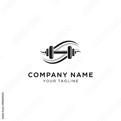 Gym Dumbbell Logo Design for Fitness and Sports Company.