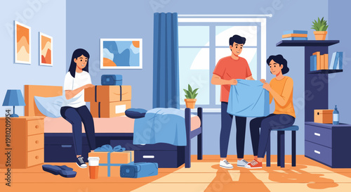 People Moving Furniture Together.