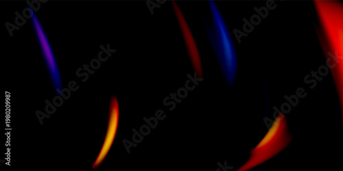 Colorful Abstract Light Streaks On Dark Background Conveying Motion And Electric Energy