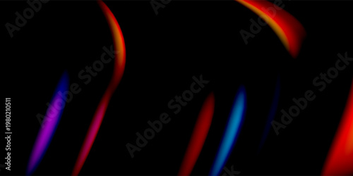 Colorful Abstract Light Streaks On Dark Background Conveying Motion And Electric Energy,vector illusatration