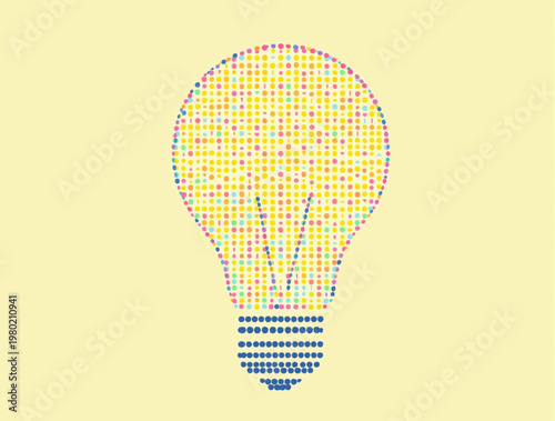 Creative Braille Alphabet Dots Forming a Lightbulb Vector Concept