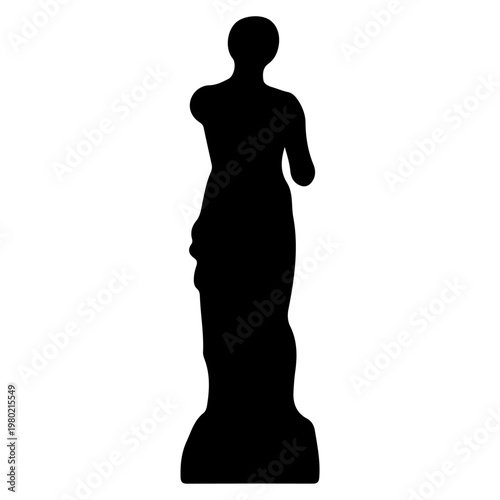 Silhouette of Venus de Milo Statue.