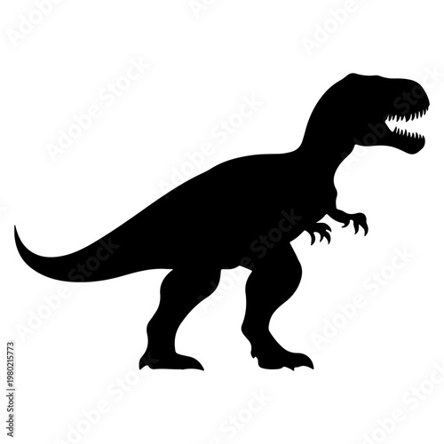 Silhouette of a Tyrannosaurus Rex Dinosaur.
