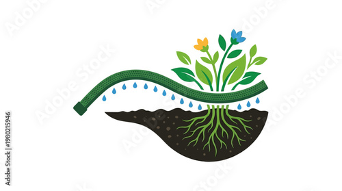 Watering Flower Garden Logo