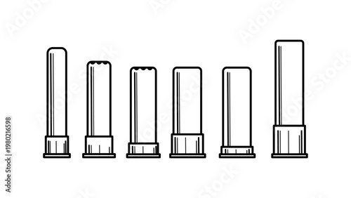 Line art shotgun gauges ammo