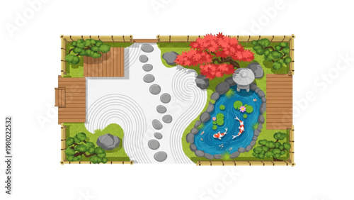 Collection of diverse outdoor garden design features for modern backyard planning layouts