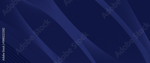 Luxury background design with diagonal abstract blue line pattern in dark color. Vector horizontal template for business banner, premium invitation, voucher, prestigious gift certificate.eps 10