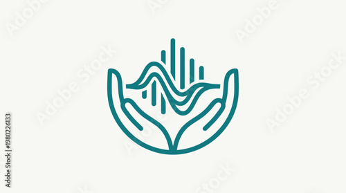 Abstract Logo Representing Healthcare and Harmonic Balance