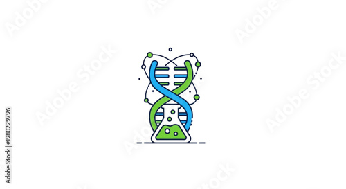 Conceptual illustration depicting scientific discovery and innovation within a laboratory setting