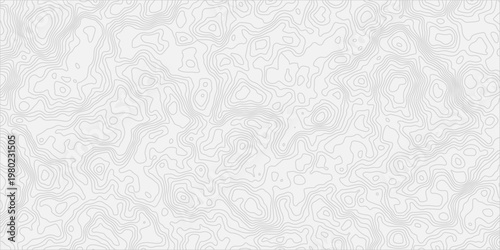 topographic white and grey light wave line topo map contour modern design white background. Wavy topography geography design map, texture, line, adventure, mountain, vector illustration.