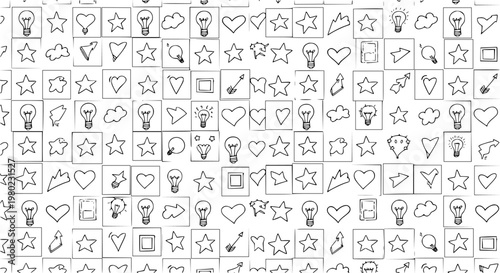 Recurring icon vector design. icon doodle hand drawn.
