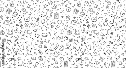 Recurring icon vector design. icon doodle hand drawn.
