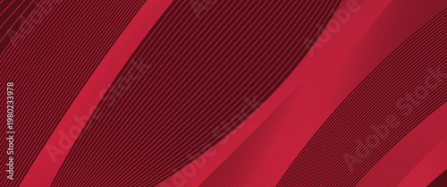 Contemporary technology cover design set. Luxury background with red line pattern (guilloche curves). Premium vector tech backdrop for business layout, digital certificate, formal brochure template