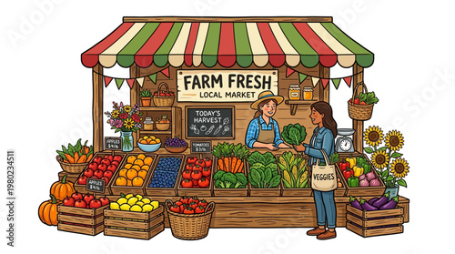 Woman shopping for fresh colorful produce.