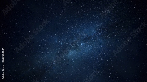 Starry Night Sky Dark Blue Background Twinkling Stars Starlight Universe Vast Endless High Resolution Film Grain Intricate Details