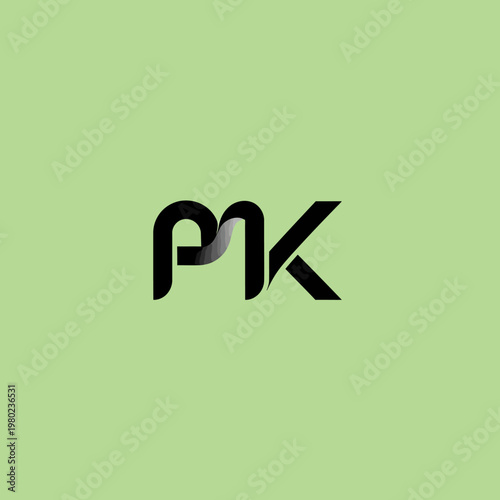 Modern PK Monogram Logo Design.