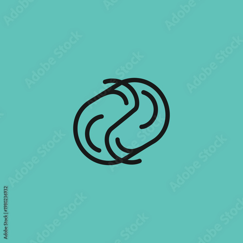 Abstract Yin Yang Symbol Representing Balance and Harmony.