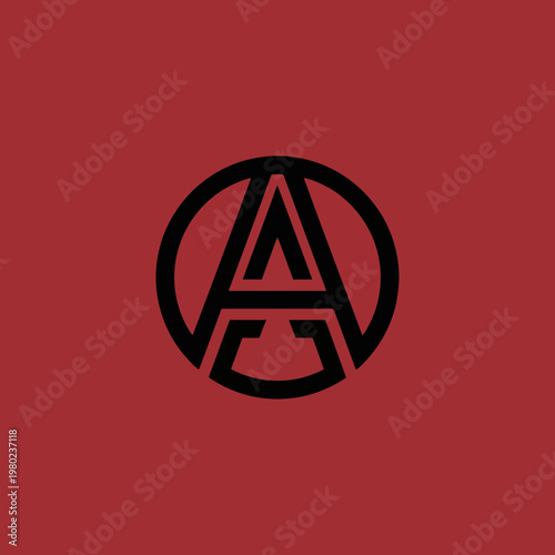 Bold Anarchy Symbol Inside Circle Graphic Design.