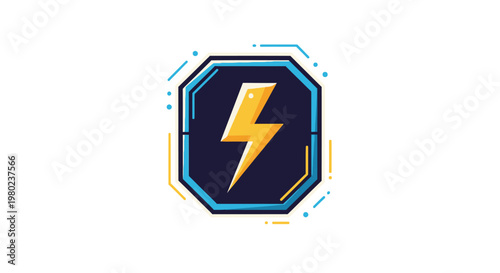 Electricity symbol on a white background.