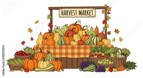 Variety of Fresh Seasonal Harvested Produce.